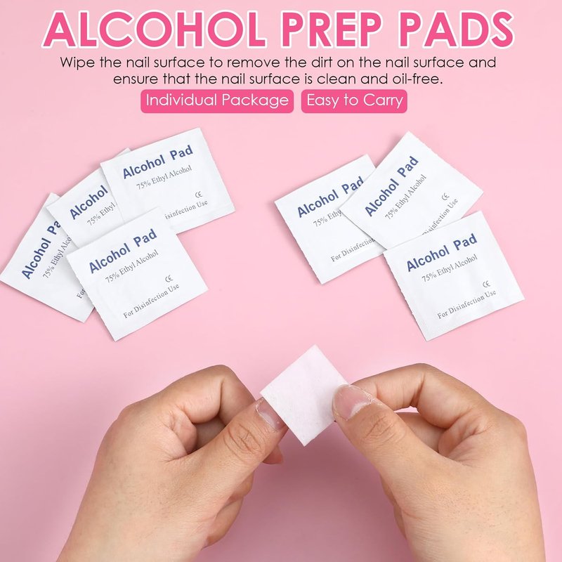 Press On Nail Tool Kit - 100PCS Nail Prep Set with Glue, Adhesive Tabs & Mini File | Perfect for Nail Art Starters