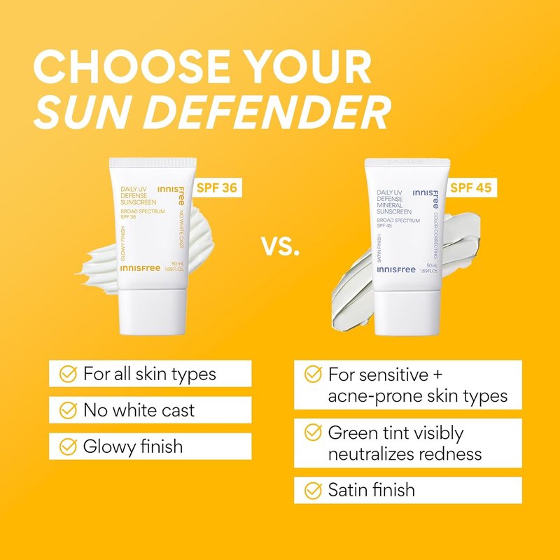 Innisfree Daily Mineral UV Defense SPF 45 - Gentle, Hydrating & Lightweight Sunscreen