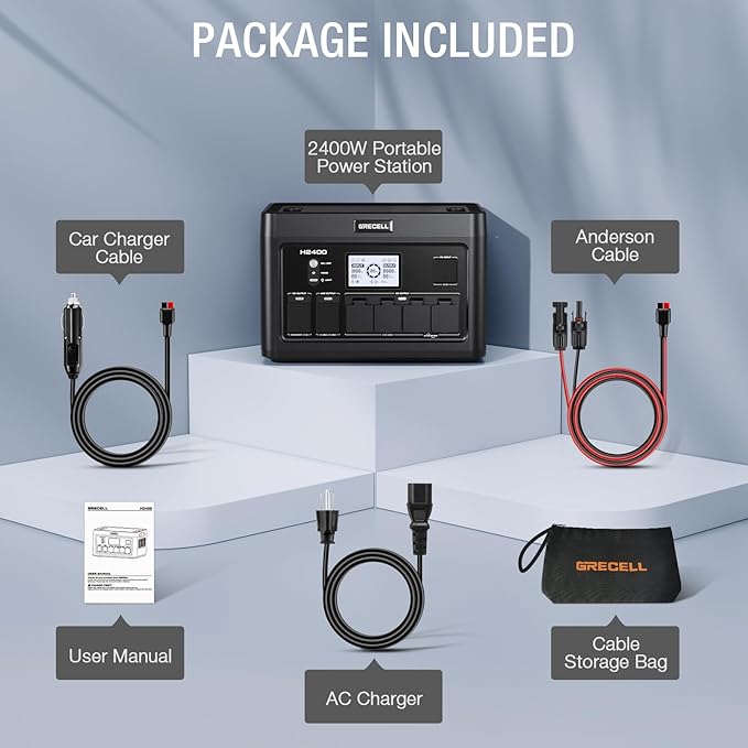 Solar Generator 2400W Portable Power Station, 1843Wh UPS Backup LiFePO4 Battery Supply with 12 Outlets(4 2000W AC Outlets,2 PD100W), 2Hrs Quick Charge for Home Emergency RV Trip Van