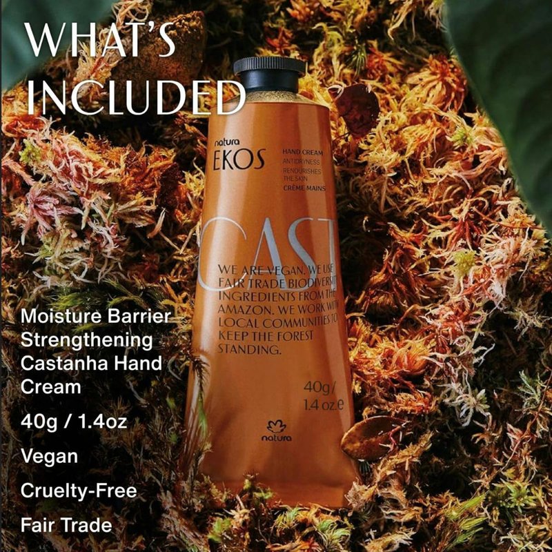 Natura Ekos Brazil Nut Hand Cream Duo - 24-Hour Hydration Set | Vegan Skin Care - 2.6oz + 1.41oz