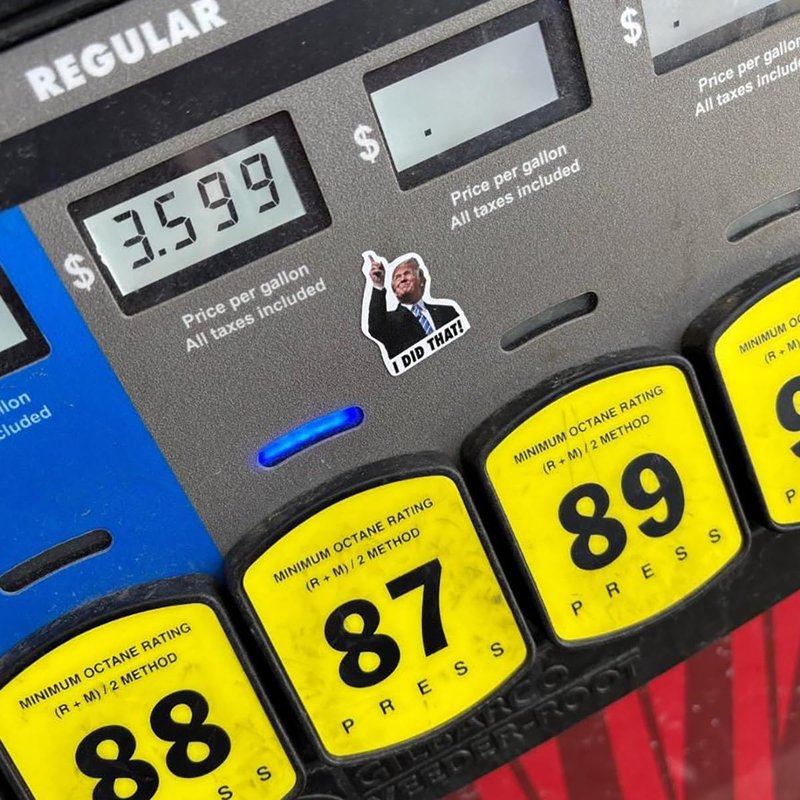 100pcs Trump I Did that Stickers, 2" I Did that Trump Sticker, Anti Trump Stickers, Donald Trump Gas Pump Stickers
