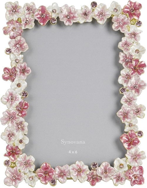 Blossom Pink Flower Picture Frame - 4x6 Decorative Tabletop Display for Home Decor
