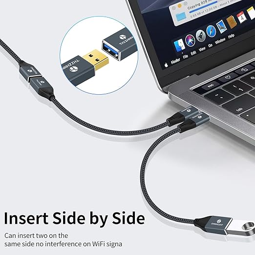 Thzzhnno USB 3.0 Extension 6.6FT, USB Male to Female USB 3.0 Extender Cable for Webcam, Camera, Phone, USB hub, Mouse, Keyboard, Printer, Hard Drive, Headset