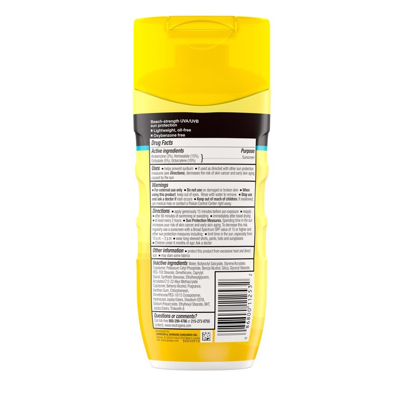 Neutrogena Sunscreen Lotion Beach Defense SPF 50, Face and Body Sunscreen, Hawaii Reef Act 104 Compliant, Octinoxate & Oxybenzone Free, Oil Free, Fast Absorbing Sun Care, 6.7 fl oz