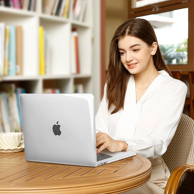 MOSISO Compatible with MacBook Air 13 inch Case M5 2026 M4 2025 M3 M2 2024-2022 A3449 A3240 A3113 A2681, Hard Shell&Keyboard Cover&Screen Film&Type C for MacBook Air 13.6 inch Case, Crystal Clear