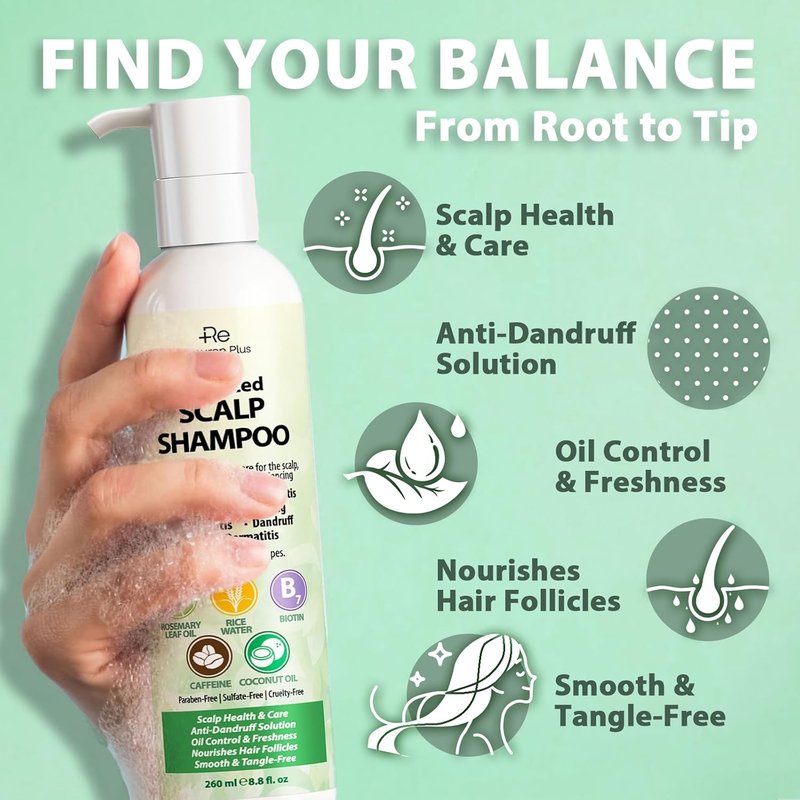Antifungal Shampoo for Folliculitis & Seborrheic Dermatitis - Scalp Treatment with Salicylic Acid & Coconut Oil | 8.8 fl. oz