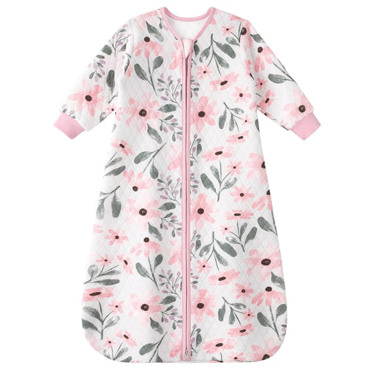 Yoofoss Baby Sleep Sack - Organic Cotton Wearable Blanket for Infants 6-12 Months | 1.0 Tog, Long Sleeve, 2-Way Zipper