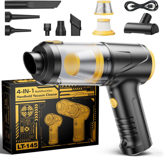 Skiennix Handheld Vacuum Cleaner - 21000Pa Suction Power, 4-in-1 Portable Design, Cordless with LED Light