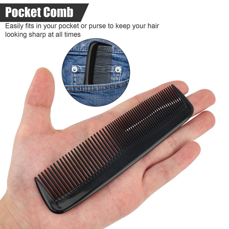 NICEMOVIC Combs Bulk for Men 150 Pack, Homeless Supplies Bulk, Individually Wrapped Pocket Beard Barber Mini Disposable Comb for Travel Hotel Shelter Donation Operation Bulk Christmas Child Item Gifts