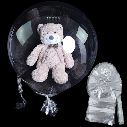 Skiennix Large Clear Balloons - 10 Pack Extra Wide Mouth Bubble Balloons for Gifts & Decor