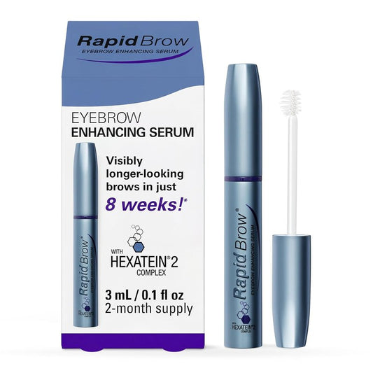 RapidBrow Eyebrow Enhancing Serum - Hydrating Formula for Thicker Brows | 3 mL with Hexatein 2 Complex