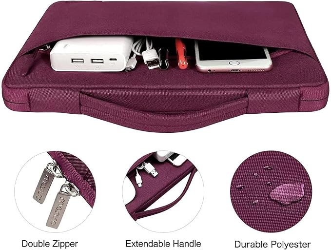 MOSISO Compatible with MacBook Air 13 inch Case M5 2026 M4 2025 M3 M2 2024-2022 A3449 A3240 A3113 A2681,Hard Shell&Sleeve Bag&Keyboard Skin&Webcam Cover&ScreenFilm for MacBook Air 13.6, Burgundy