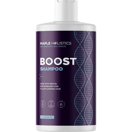 Advanced Biotin Shampoo with Rosemary Oil - Volumizing Shampoo for Thinning Hair for Women & Men with Black Castor Caffeine & B Vitamins - Paraben Silicone and Sulfate Free Vegan Formula (16 Fl Oz)