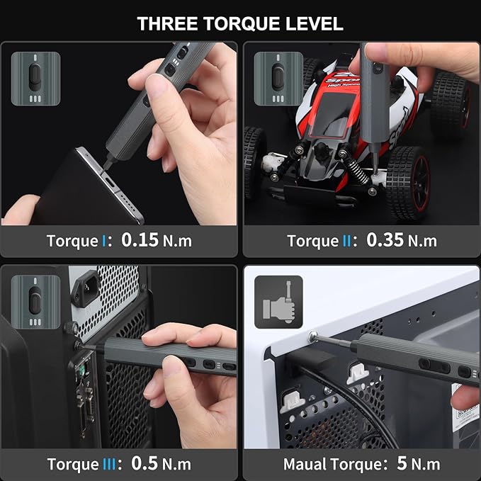 STREBITO 155 in 1 Electric Screwdriver Set, Small Electric Screwdriver Cordless with 140 S2 Magnetic Bits, Electronic Power Screwdriver Repair Tool Kit for RC, Computer, PC Building, Laptop