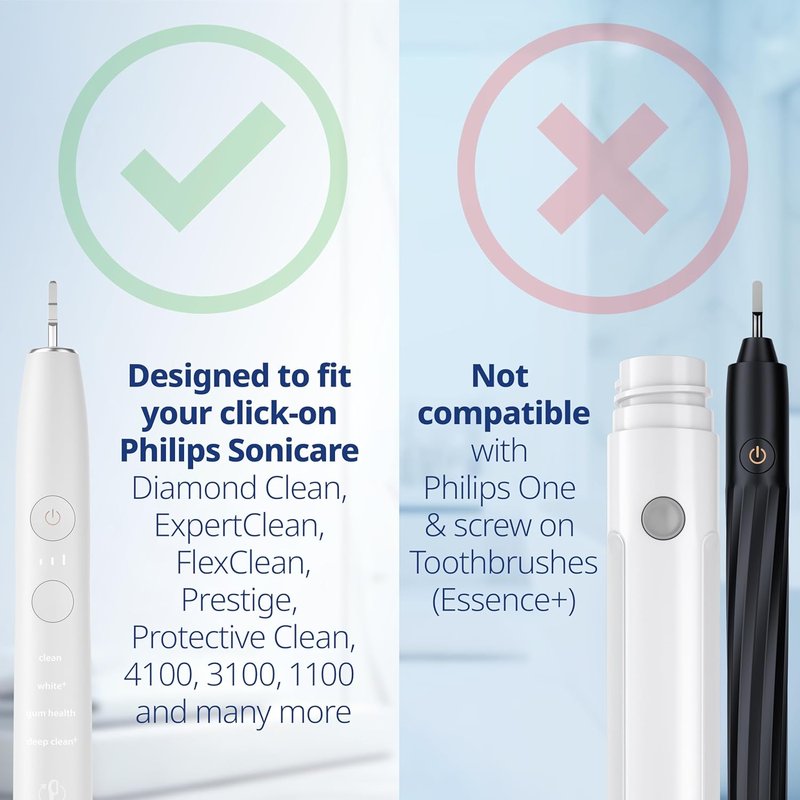 Toothbrush Heads for Sensitive Gums | Compatible with Philips Sonicare - Soft Replacement Heads - 8 Pack