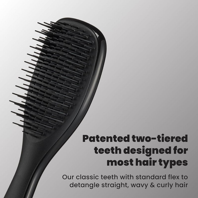 Tangle Teezer Ultimate Detangler Brush - Travel-Sized Mini Hair Brush for Straight to Wavy Hair, Black
