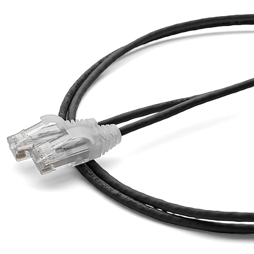 TRUECABLE Cat6 Component Rated Patch Cable, Unshielded (U/UTP), 3ft, Black, 28AWG Stranded Pure Copper, Snagless 10G High-Speed Ethernet Cable, PoE++ 4PPoE 100W, UL Listed, RoHS-3, 5 Pack