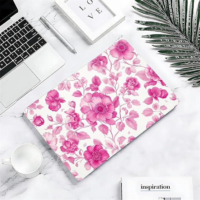 COTAIL Compatible with MacBook Air 13.3 13.6 Inch Case 2022 2021 2020 2019 Plastic Hard Shell Case Cover,13.6 Air (A2681) M2 2022, Pink Vintage Floral