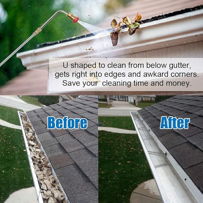 Selkie Pressure Washer Extension Wand Upgrade Power Washer Lance with Spray Nozzle Tips,30Â°,90Â°,120Â° Curved Rod, 1/4ââQuick Connect, Replacement for Anti-Leaked Ring 4000 PSIâ¦
