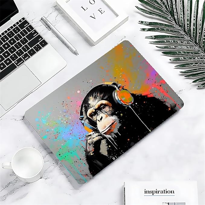 COTAIL Compatible with MacBook Air 13.3 13.6 Inch Case 2022 2021 2020 2019 Plastic Hard Shell Case Cover,13.3 Pro(A1706/A1708/A1989/A2159/A2289/A2338), Monkey