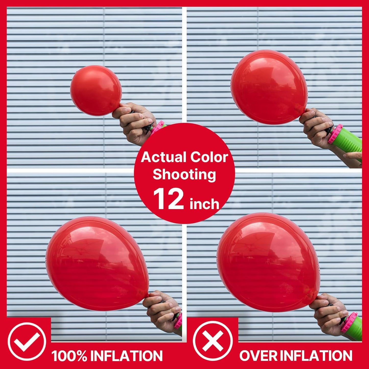 PartyWoo Red Balloon Arch Kit - 140 Pcs in Various Sizes for Birthday, Graduation, and Celebrations