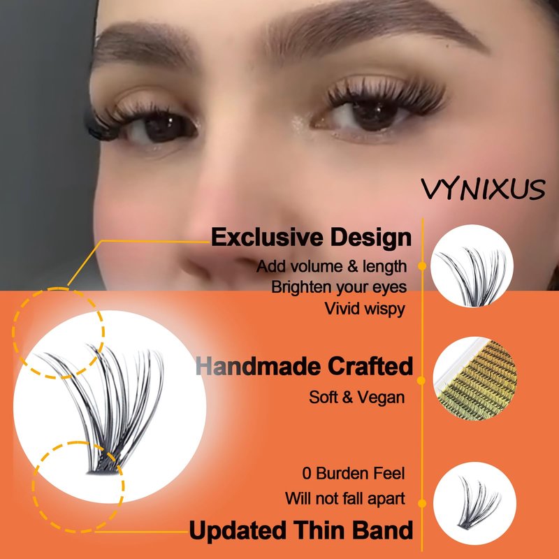Lash Extension Kit Eyelash Clusters with Lash Bond and Seal Waterproof Lash Glue Remover Tweezers Brush Lash Clusters Kit Cluster Eyelash Extensions Kit (Set 20D-0.07D-Mix8-16)
