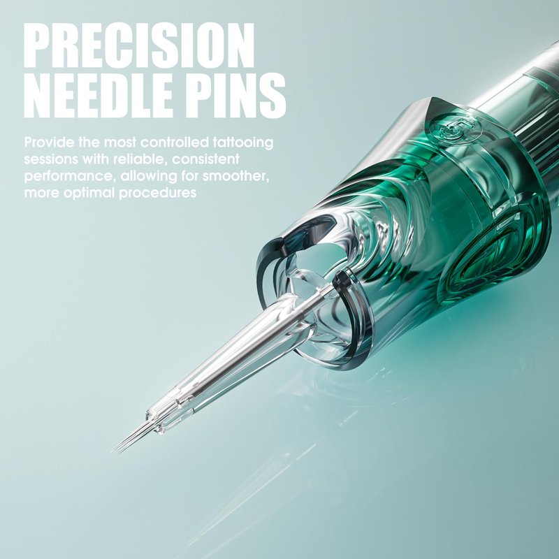 Dragonhawk Yue Professional Tattoo Needles - 20Pcs 1018RL Round Liner Tattoo Cartridges 0.3MM Precise Line Work for Tattoo Artists Disposable Needles