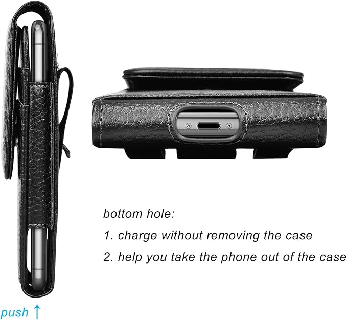 Tiflook Phone Holster for Samsung Galaxy S26 Ultra S25 FE S24 S23 S22 S21 S20 A37 A17 A36 A16 A15 5G A26 A56 PU Leather Case Cell Phone Pouch Belt Phone Holder with Belt Clip Carrying Case,Black