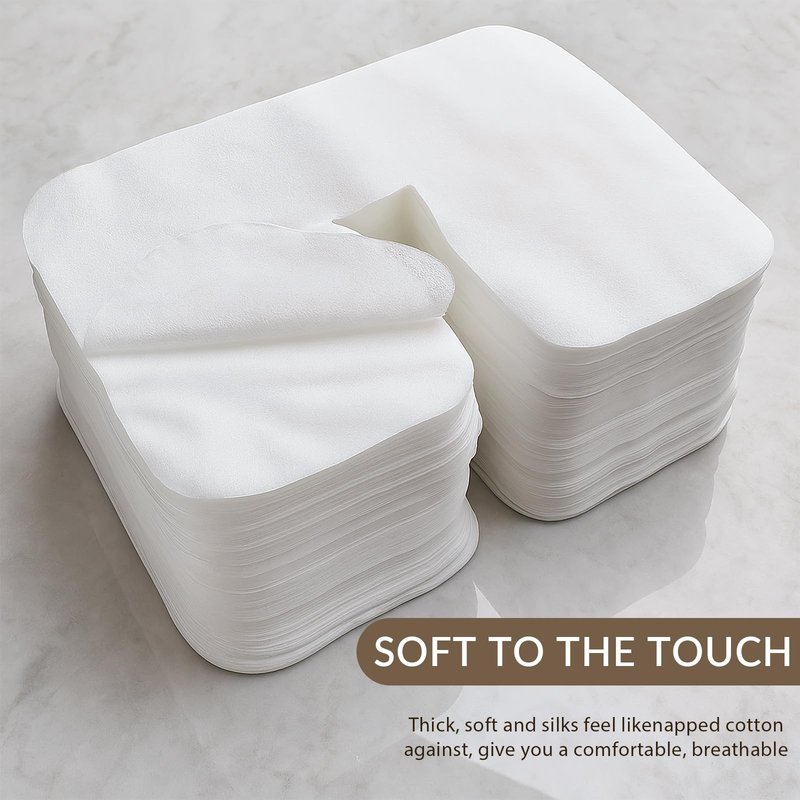 500 Piece Disposable Face Cradle Covers Luxurious Ultra Soft face cradle covers for massage table - Massage Tables & Massage Chairs