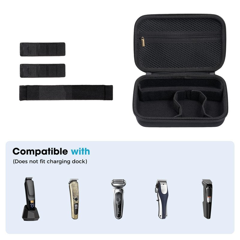 ProCase Hard EVA Travel Case for Electric Hair Clipper Trimmer, Protective Storage Organizer Bag for Beard/Body/Bikini Trimmer & Shaver -Black
