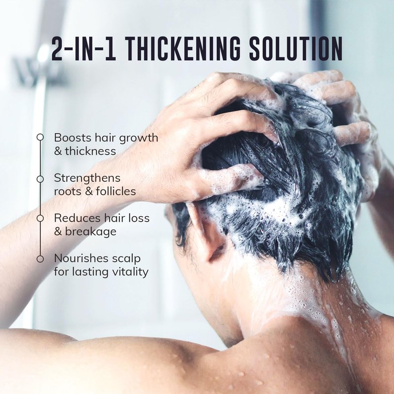 DHT Blocking Shampoo for Men | Hair Thickening & Anti-Hair Loss Formula with Biotin & Saw Palmetto - 10oz, Sulfate-Free