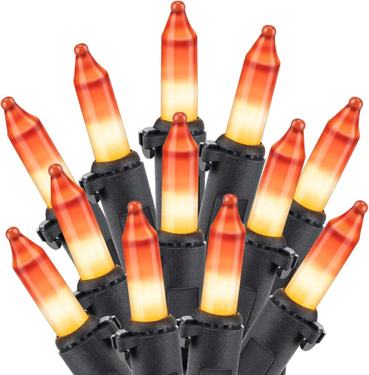 Minetom 25Ft. Candy Corn Mini Halloween String Lights - 100-Count, Waterproof & Connectable, 2 Pack