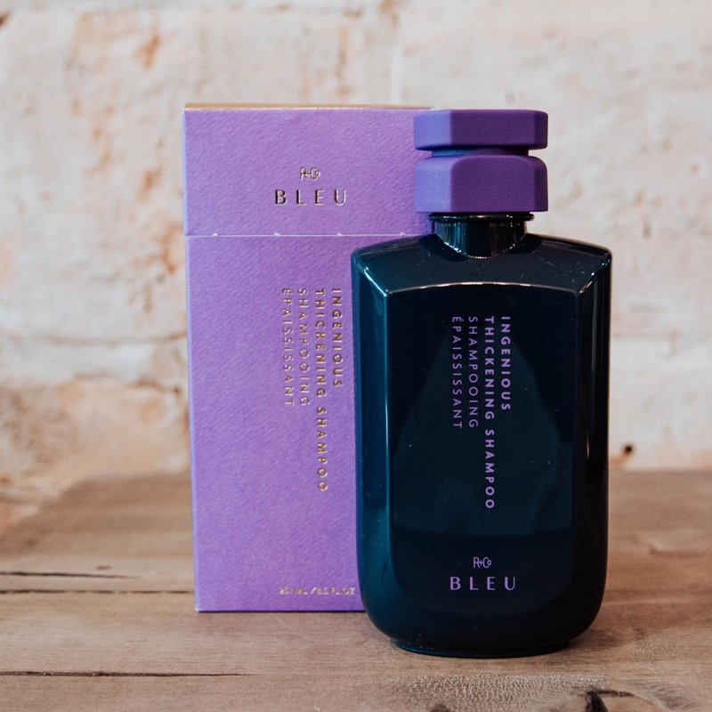 R+Co BLEU Ingenious Thickening Shampoo – Boosts Body, Bounce, and Shine for Fine Hair, Cleanses and Clarifies, Removes Product Buildup, Adds Instant Volume, 8.5 oz