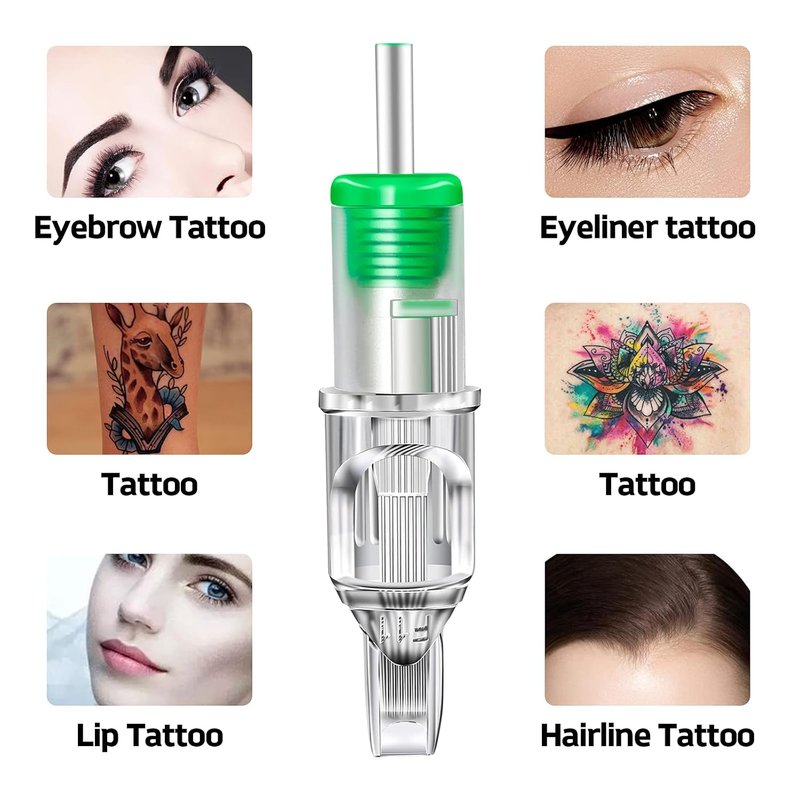 Tattoo Cartridge Needles - 100 Pcs Mixed Round Liner & Shader | 3RL-9RL, 3RS-7RS, Flat Magnum