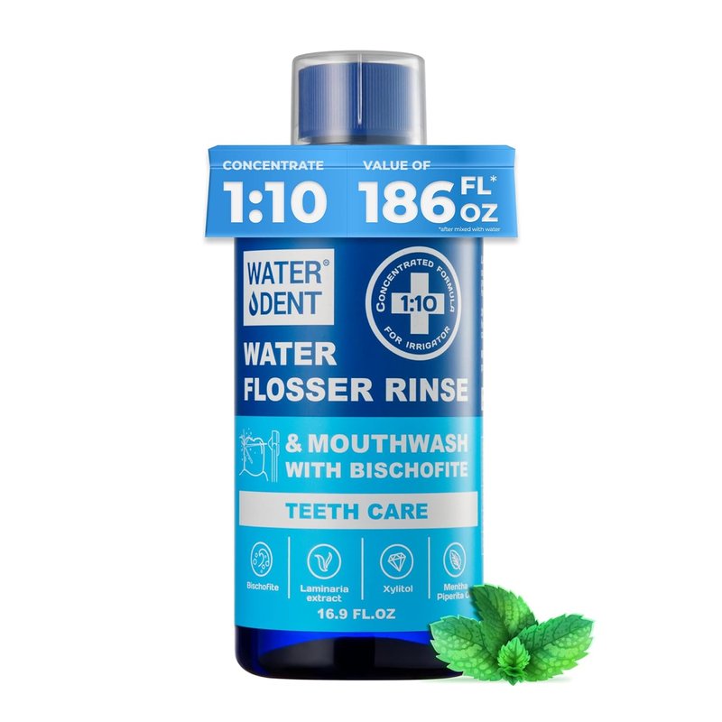 Concentrated Water Flosser Mouthwash - Mint Flavor, Alcohol & Fluoride Free | 16.9 fl. oz