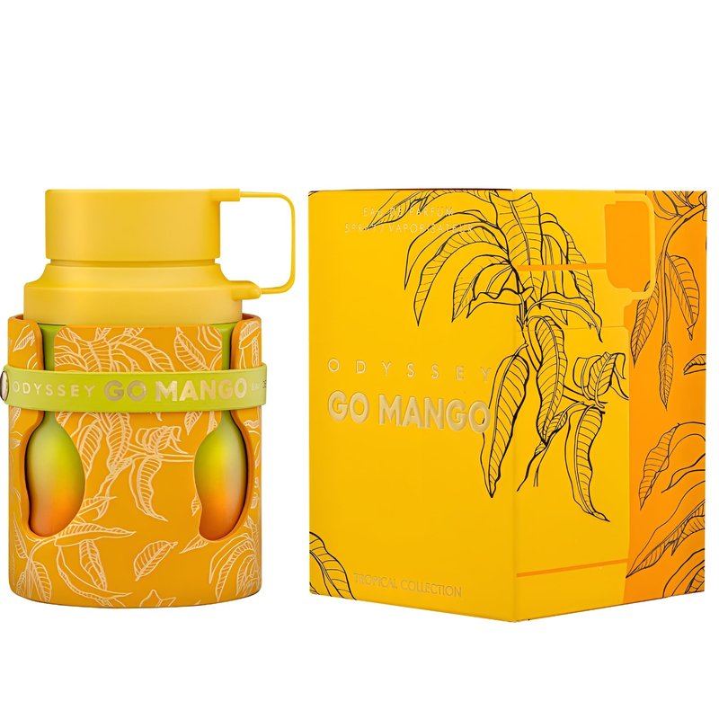 Armaf Odyssey Go Mango Tropical Collection – Fruity, Woody, Amber, Vanilla – Eau de Parfum Spray Long-Lasting Fragrance for Unisex, 3.4 Ounce / 100 ml