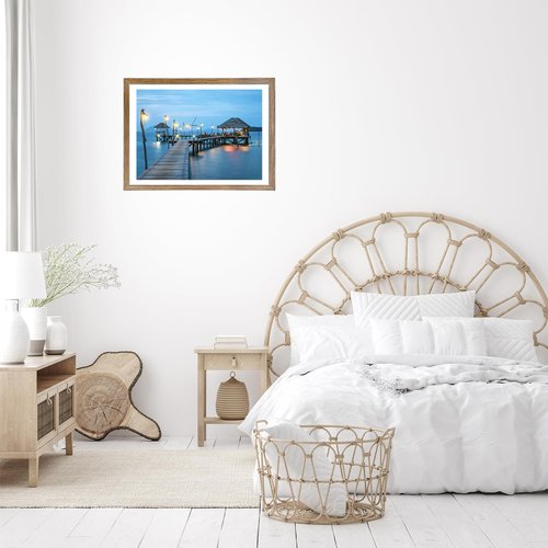 JCJMY 12x16 Picture Frame with 10x14 Mat for 30 x 40cm Diamond Art Painting, Display Photo 10x14 with Mat or 12 x 16 Without Mat, Wall Hanging Large Frame with Durable Plexiglass, Rustic Brown