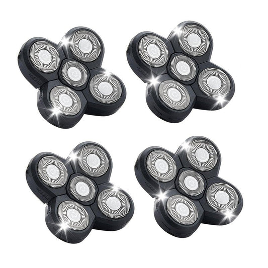 4PCS Shaver Replacement Blades,5 Head Shaver Heads for Bald Men,Head and Face Electric Razor Shaver Head
