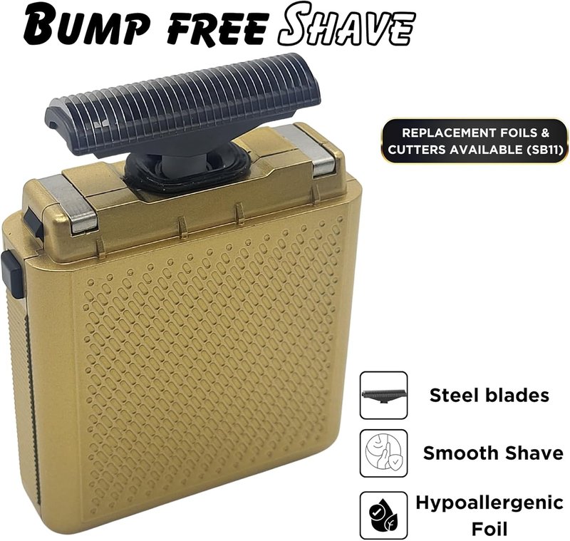 Supreme Trimmer Solo Foil Shaver - Cordless Mini Travel Razor with 150 Min Runtime | Professional & Home Use | STF101