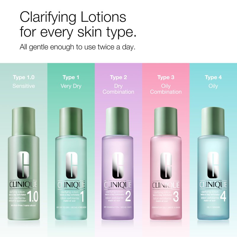 Clinique Clarifying Lotion 4 | Gentle Exfoliator For Oily Skin Types| Face Toner With Witch Hazel + Salicylic Acid | Step 2 in 3-Step Skin Care Routine, 13.5 Fl Oz