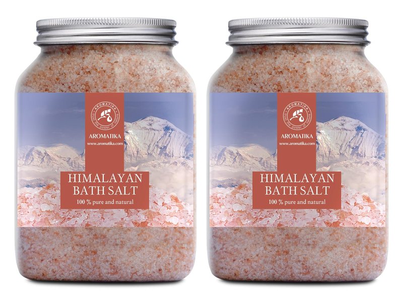 Himalayan Pink Crystals – Natural Mineral Salt – 2 × 46 oz Set – Coarse Crystals for Bath, Spa, and Home Relaxation – Skin Care, Body Soak, Aromatherapy