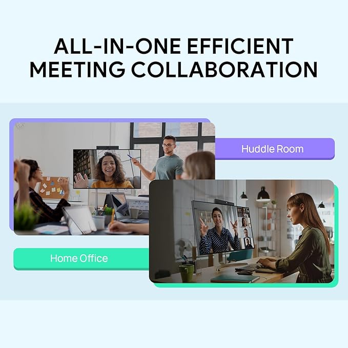 Yealink MeetingBar A10 4K Video Conference Room System with 120 Wide Angle Camera AI Auto Framing Conference Webcam with 8 Mics Arrays Speaker Tracking Noise Cancellation Teams Zoom Certified