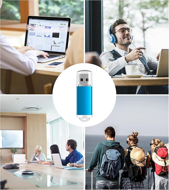 TOPESEL USB Flash Drive 256GB USB 3.0 Flash Drive Memory Stick Thumb Drives USB Stick High Speed 256G Thumb Drive Jump Drive Zip Drive for PC laptops，Car Audio(Blue)