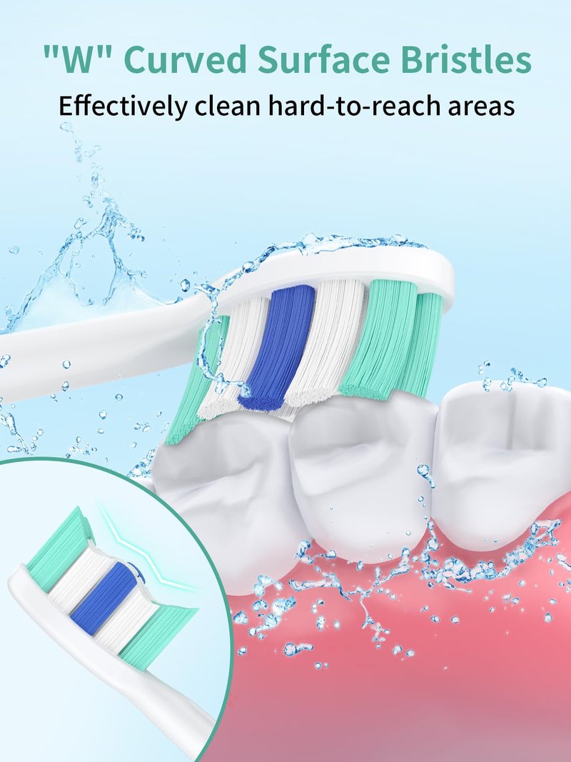 OLINS KAKO Replacement Brush Heads for Philips Sonicare Toothbrush Handles Toothbrush Heads for Sonicare (Pack of 8)