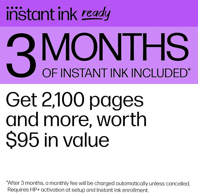HP OfficeJet Pro 9135e Wireless All-in-One Color Inkjet Printer, Print, scan, Copy, fax, ADF, Duplex Printing Best-for-Office, 3 Month Instant Ink Trial Included, AI-Enabled (404M0A)