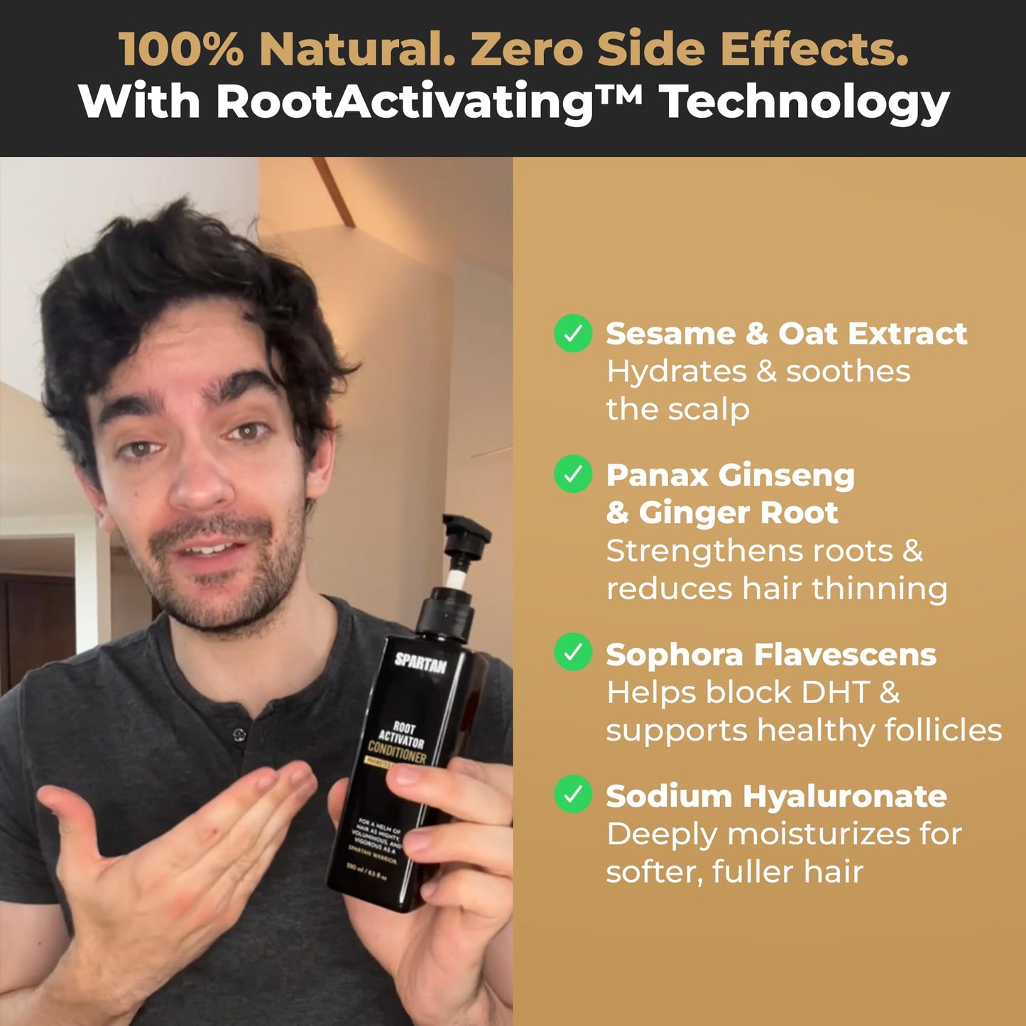 SPARTAN™ Root Activator Conditioner For Men - Hair Growth Conditioner, Thickening Hair Moisturizer for Hair Loss and Thinning Hair