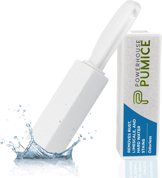 Powerstone Pumice Stone Toilet Bowl Cleaner - Effortlessly Removes Hard Water Stains | 1-Pack