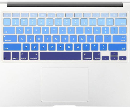 Allinside Blue Ombre Keyboard Cover Skin for MacBook Pro 13" 15" 17" (2015 or Older Version), MacBook Air 13" A1369/A1466, Older iMac Wireless Keyboard MC184LL/B