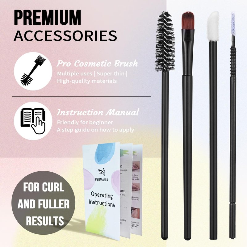 PERMANIA Eyelash Lift Kit, Brow Lamination Kit for Tube Design Easy to Apply for Natural Results Instant Lifting & Curling at Home or Professional Use