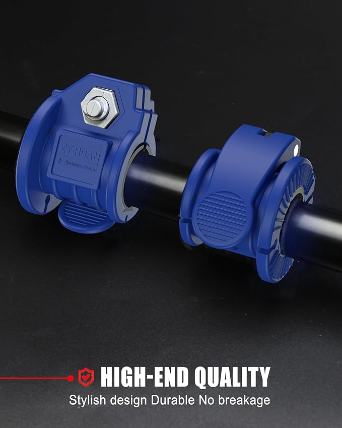 ZY-HUAN Barbell Clips 1 inch Barbell Clamps 0.9-1.18inch Quick Release Weight Clips for Bars Multi-Size Adjustable Olympic Barbell Clamps (All Blue 0.9-1.18inch)